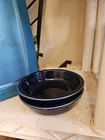 Two (2) FIESTA FIESTAWARE HLC  Cobalt Cereal Soup Bowls 7" Diameter