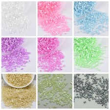5000 Glass Tube Bugle Beads 2X2mm Ceylon Storage Box Pick Your Color