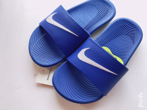 Nike Kawa Big Kids Slide Sandals Size 5Y Hyper Cobalt Blue White 819352 400 NEW - Picture 7 of 14