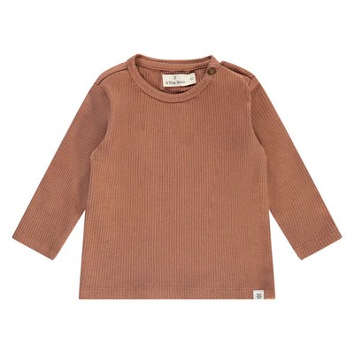 A TINY STORY Baby-Langarmshirt Mocha   Weiches Langarmshirt aus Baumwolle für Ba