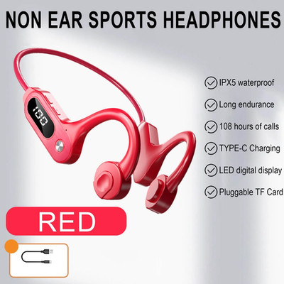 Bone Conduction Bluetooth 5.3 Headphones Wireless Earbuds Outdoor Sport Headset