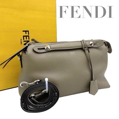 Fendi By the Way Beige 2-Way Shoulder Bag Women Used Authentic