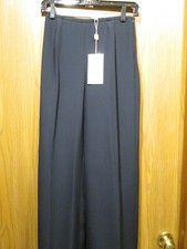 Armani Collezioni Midnight Blue Silk Blend Wide Leg Pants SIZE 6 NEW 485