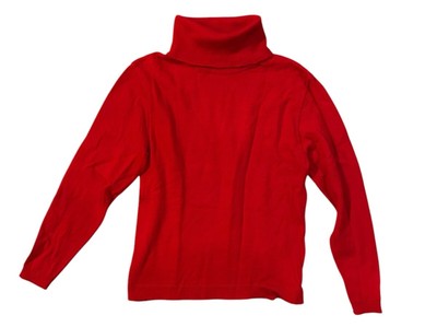 Reference Point Sweater Womens XL Red Turtleneck Ribbed Long Sleeve Pullover