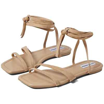 Steve Madden Women Flat Ankle Wrap Sandals Garvan Size US