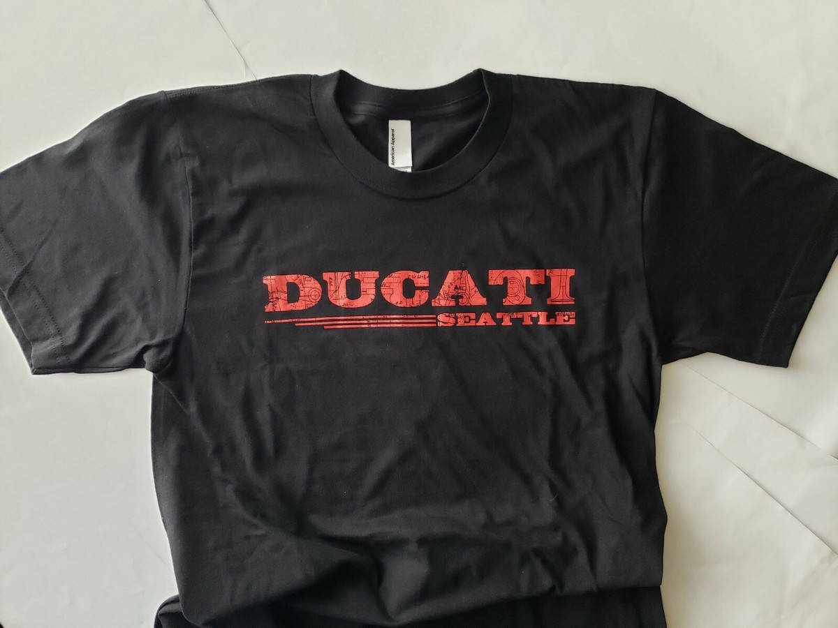 NEW Genuine Ducati Seattle Men's Double-Sided Factory T-shirts
