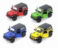 Jeep Wrangler Rubicon 4x4, Kinsmart, 6 colors, Diecast Toy Car, 5'', 1:34 scale