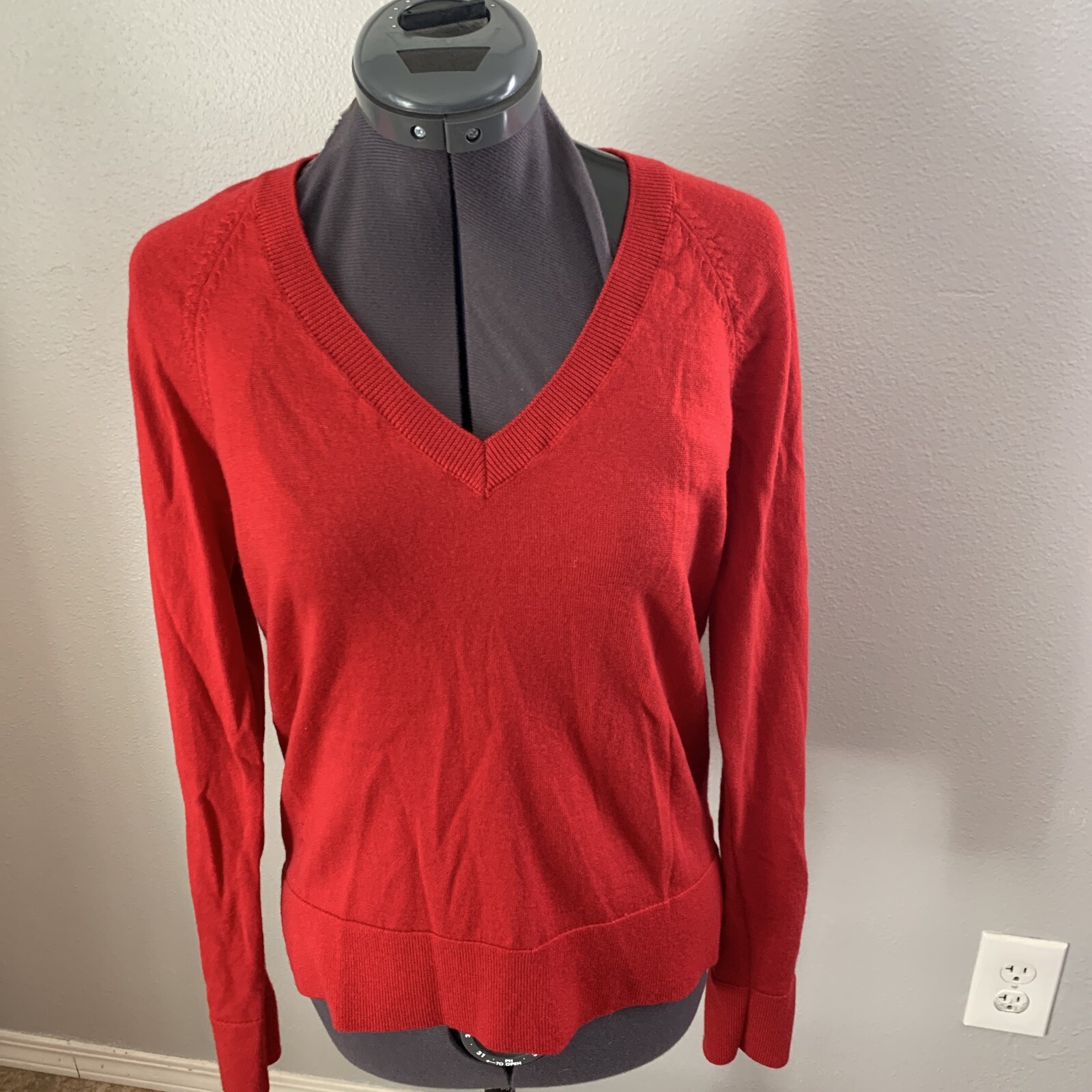 Women’s Small Pendleton Pullover V Neck Red Sweat… - image 18