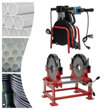 Pipe Fusion Welder 2 Clamps Manual HDPE PP PE Pipe Butt Welding Machine 90-250mm