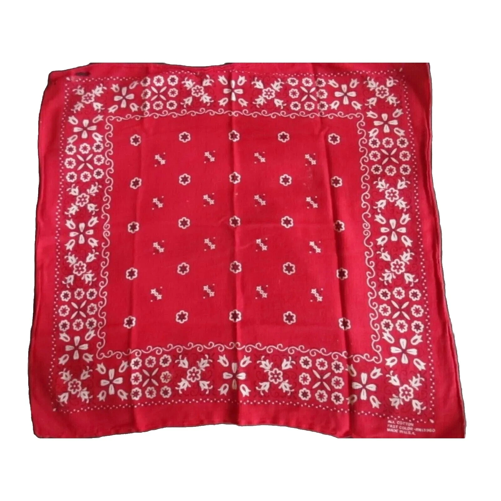 Rockabilly Vintage década de 1950 Algodão Simples e Lenços Sólido