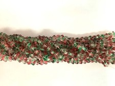 50 Red/Green Crystal Baby Bell Flower Glass Beads 6MM