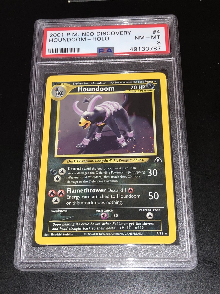 Houndoom 4/75 Neo Discovery English Holo Pokémon Card PSA 8 Mint