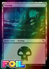 x1 Swamp MKM MTG 281 FOIL BASIC LAND M/NM 1x