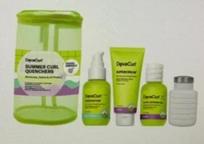 DevaCurl Summer Curl Quenchers Kit(Flexfactor/Gel/Cream/Water Bottle)