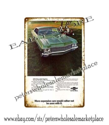 1970 Caprice Expensive Cars metal tin sign bedroom design dorm room