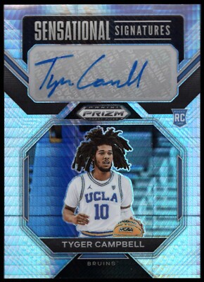 2023-24 Prizm Draft TYGER CAMPBELL ''HYPER PRIZM SENSATIONAL SIGNATURES'' Auto RC