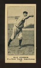 1916 M101-4 "Sporting News" Blank Backs -#58 RAY FISHER (New York Yankees)