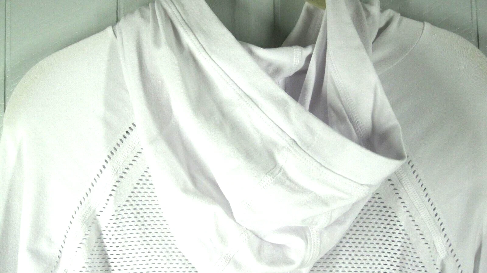 VETEMENTS Felpa con Cappuccio Fabletics Junior L Bianca Ventilata Elasticizzata Activewear Yoga Sport Logo