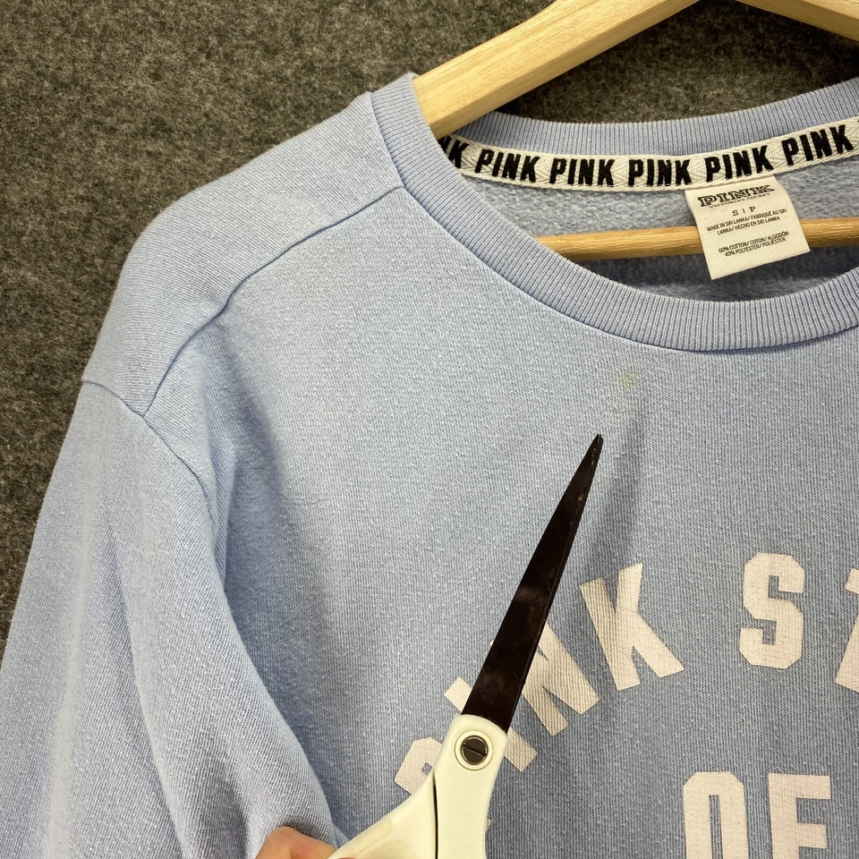 Victoria's Secret Sudadera Mujer S Pequeña Azul Polar Cuello Redondo Manga Larga Foto 4 de 4