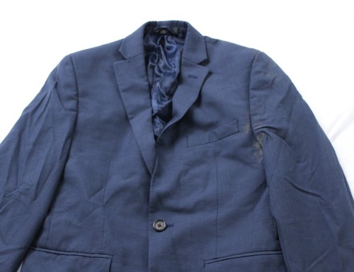 Lauren Ralph Lauren Boy's 2 Button Solid Print Blazer NC3 Navy Blue Size 14R - Picture 2 of 8