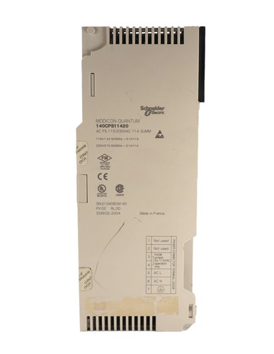 Schneider Electric Modicon 140 CPS 114 20 Power Supply H18 (2954) - Picture 2 of 5