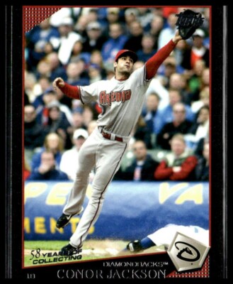 2009 Topps 198 Conor Jackson Arizona Diamondbacks Black Parallel 46/58