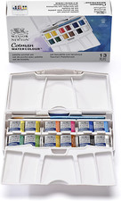 Winsor  Newton 390373 Cotman Water Colour Paint Pocket plus Set, Set of 12, Ha
