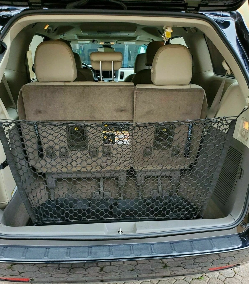 Red de carga de malla de tela estilo sobre maletero trasero para TOYOTA SIENNA 2004-2020 nueva Foto 2 de 4
