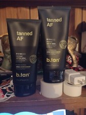 B.Tan NEW Tanned AF Self Tan Lotion 6 fl oz  177ml Darkest Vegan Lot of 2