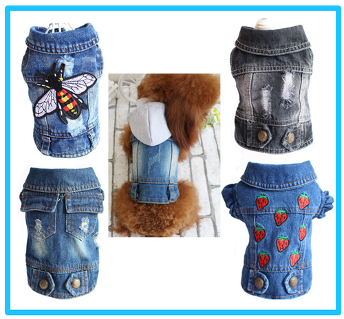 Dog Clothes Small Dog Denim Jacket Coat 