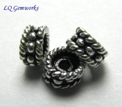 30 ea .925 STERLING SILVER 5mm Rondelle Beads #659