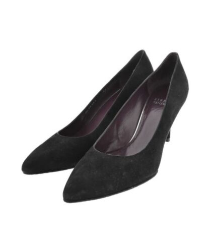STUART WEITZMAN Pumps size 37 Pointed toe Suede Leather Black Stiletto Heels - Picture 1 of 5