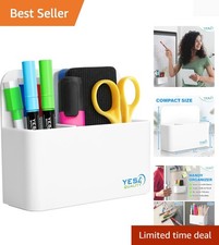 Magnetic Pen Holder with Strong Magnetic Back 2 Compartments, Dry Erase Mar...