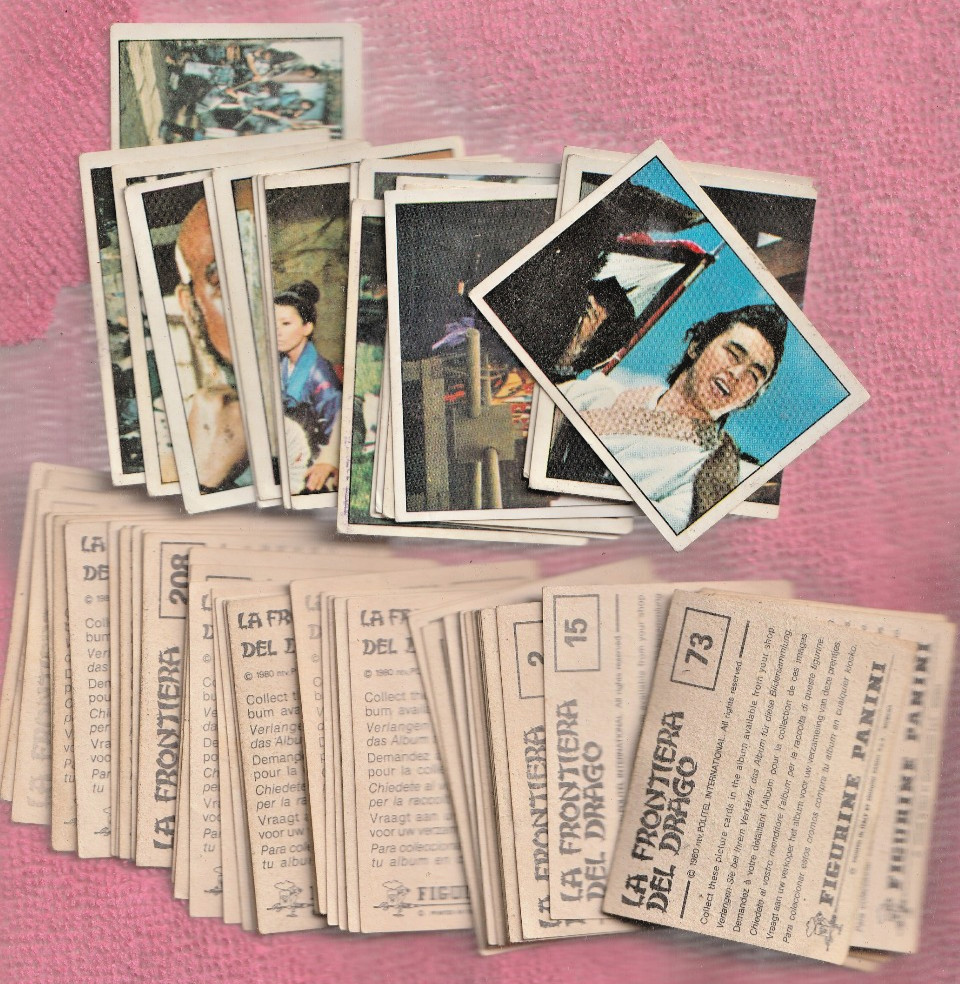 Figurine Album LA FRONTIERA DEL DRAGO 1980 - PANINI - lotto 77 figurine