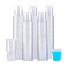 600 Pack 3 oz Clear Plastic Cups, Disposable Bathroom Mouthwash Cups, Small P...