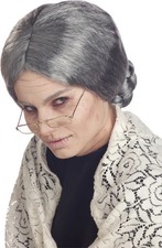 Brand New Old Lady Grandma Halloween Costume Wig