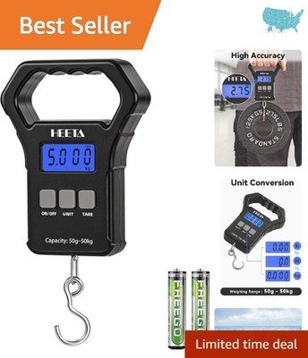 Essential Fishing Scale 110lb with LCD Display & User-Friendly Features