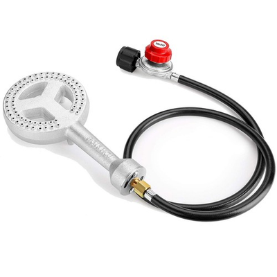 #ad High Pressure Cast Iron Propane Burner with Adjustable Regulator amp; Hose $37.22