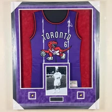 Aubrey Graham Drake Signed Autographed Photo & Raptors OVO Jersey Framed JSA