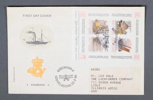 MayfairStamps Denmark FDC 1986 International Philatelic Exhibition Souvenir Shee