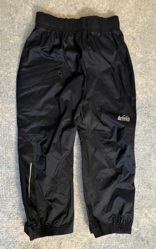 REI Co-op Rain Pants Kid’s XXS 4-5 Black Waterproof Shell Boys Girls - Picture 6 of 7