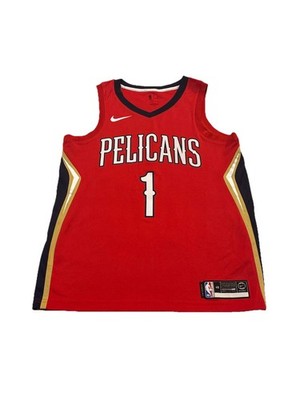 Men s Nike NBA New Orleans Pelicans Zion Williamson Swingman Jersey Sz L 48 Red