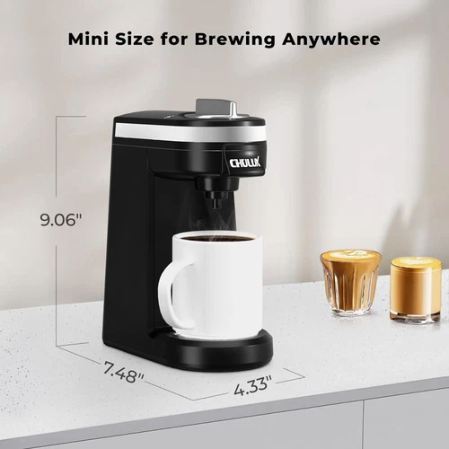Single Serve Coffee Maker for K Capsule, One Cup Coffee Machine, Black - Picture 4 of 8