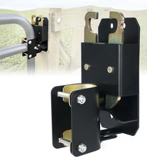 2 Way Farm Gate Latch, Heavy-Duty Lockable Fence Latch with Self-Locking Nut, Bl
