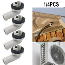 Plastic Air Conditioner AC Drain Hose Connector Elbow Fitting & Rubber Ring Kit