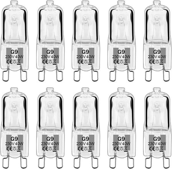 10Er Pack Dimmbare G9 Halogen Leuchtmittel, 40W 230V 2800K G9 Halogenlampen FüR-image