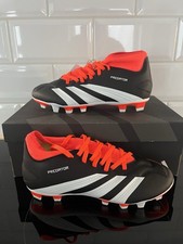 adidas Predator Club Sock Firm Ground Kids Football Boots Black IG7742 UK 5.5