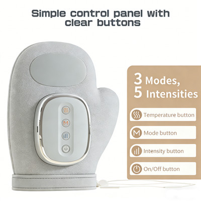 Hand Massager Cordless with Heat & Compression, Cordless, Painless Relax Safety