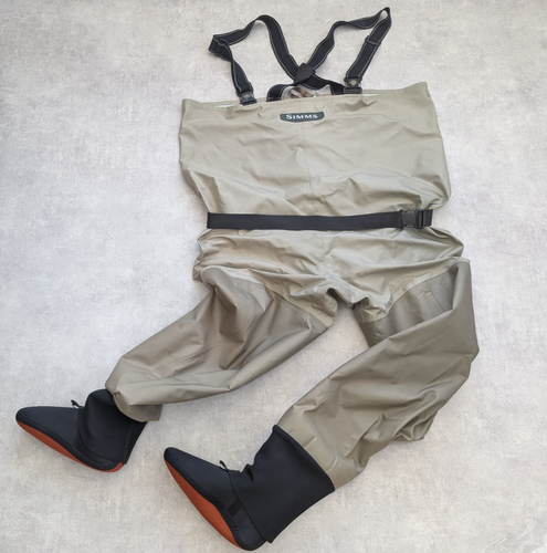 Simms Waders XL Short Goretex Angeln Chestwaders Wathose Hose USA Made