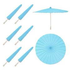 6 Pcs Paper Umbrellas ,23.6  Paper Parasol DIY Oiled Painting Umbrellas
